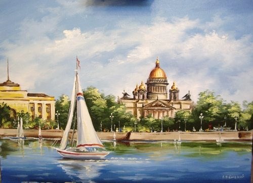 Вид на Санкт Петербург