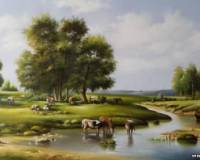 Река и коровы
