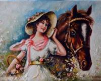 Девушка с лошадкой