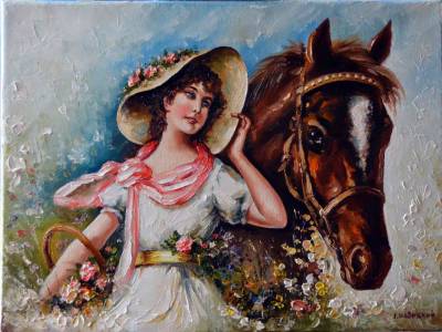 Девушка с лошадкой